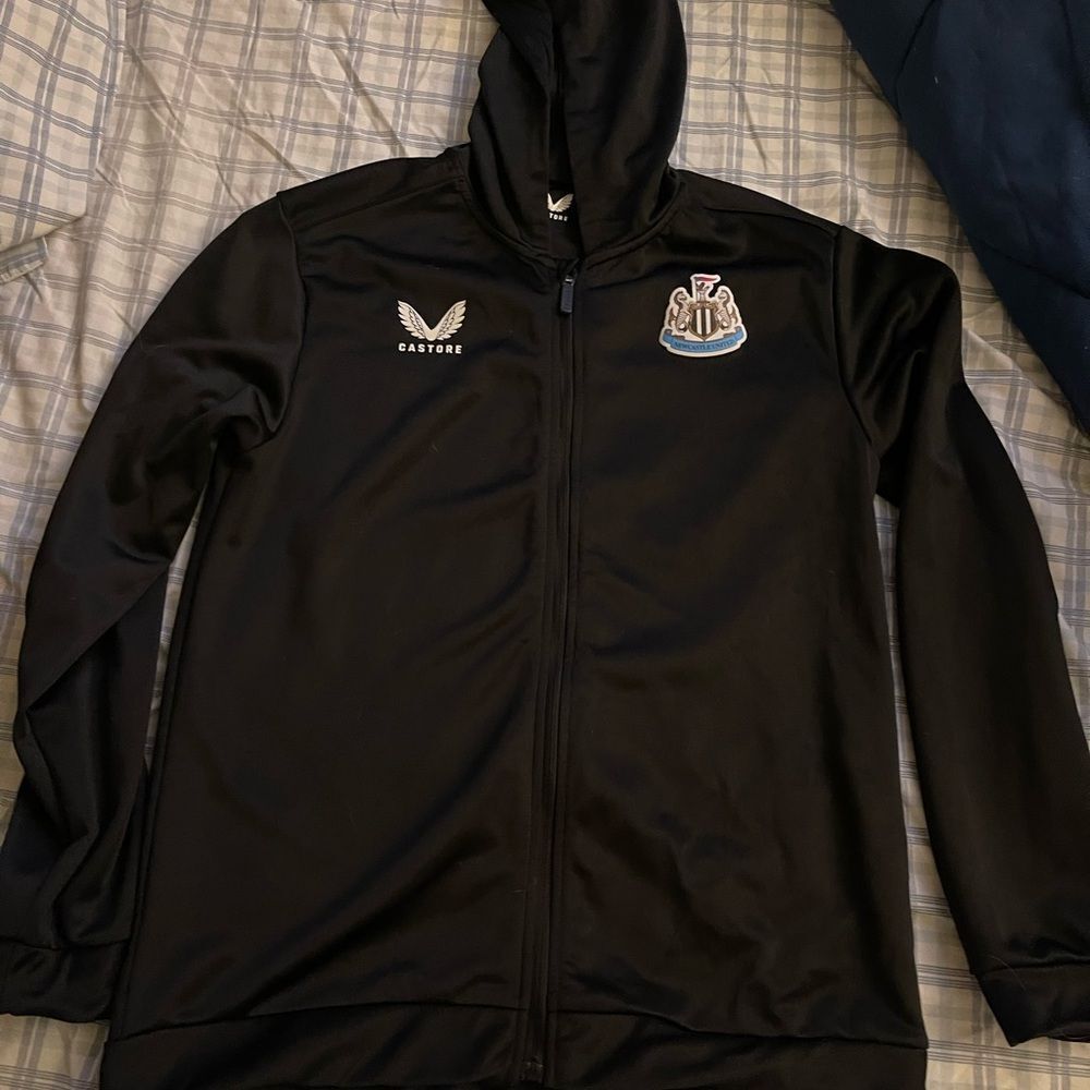 Newcastle United Football Castore Black Zip-Up‎ Hoodie